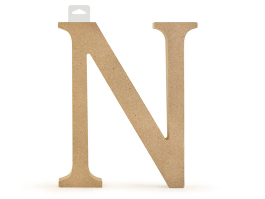 Wood Letters: 5 1/8" MDF Standing N