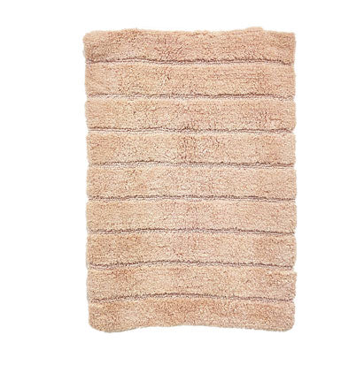Bath Mat Cotton (stripe)- Light pink 20"x31.5" 50X