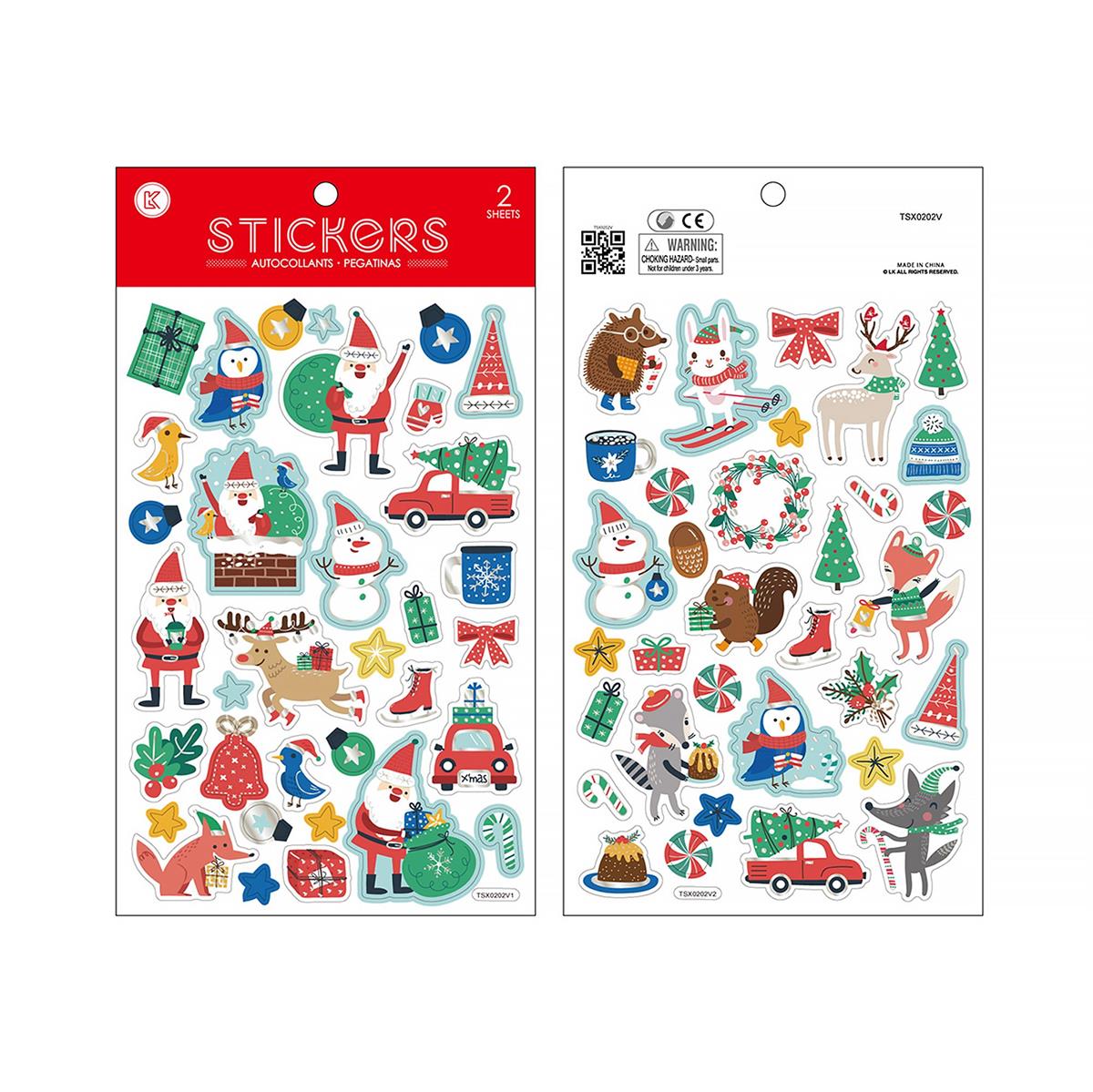 S.Secrets 2 Sheet Xmas Fun Sticker, 2/s, pbh