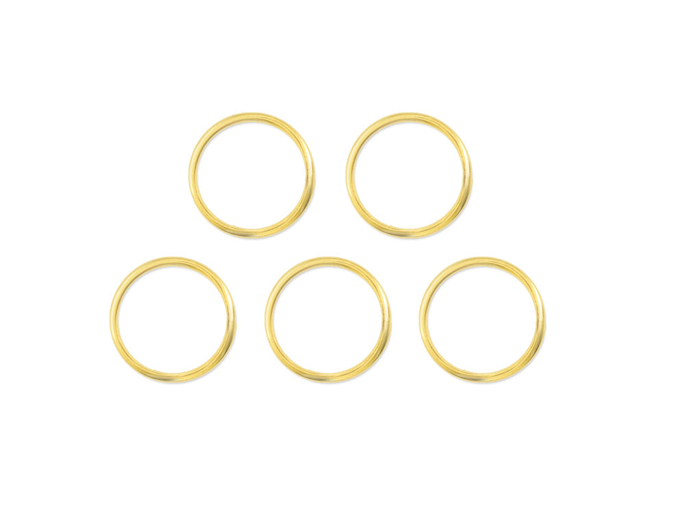 Craft Medley: Brass Rings 1" Round x5