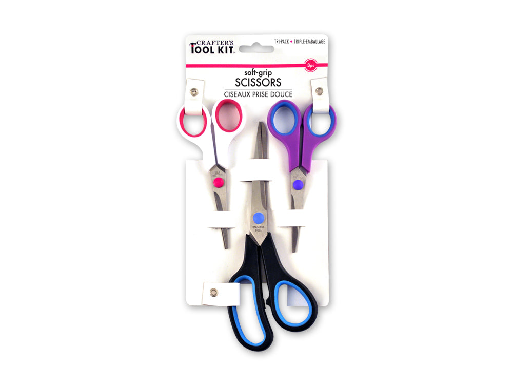 Crafter's Toolkit: Soft-Grip Scissors Tri-Pack (5.5"x2/8.5"x1)