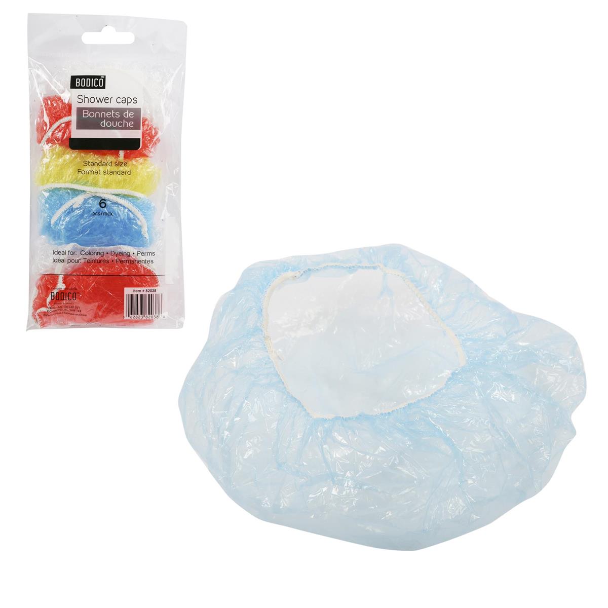 Bodico 6-pc Shower Caps,  printed polybag