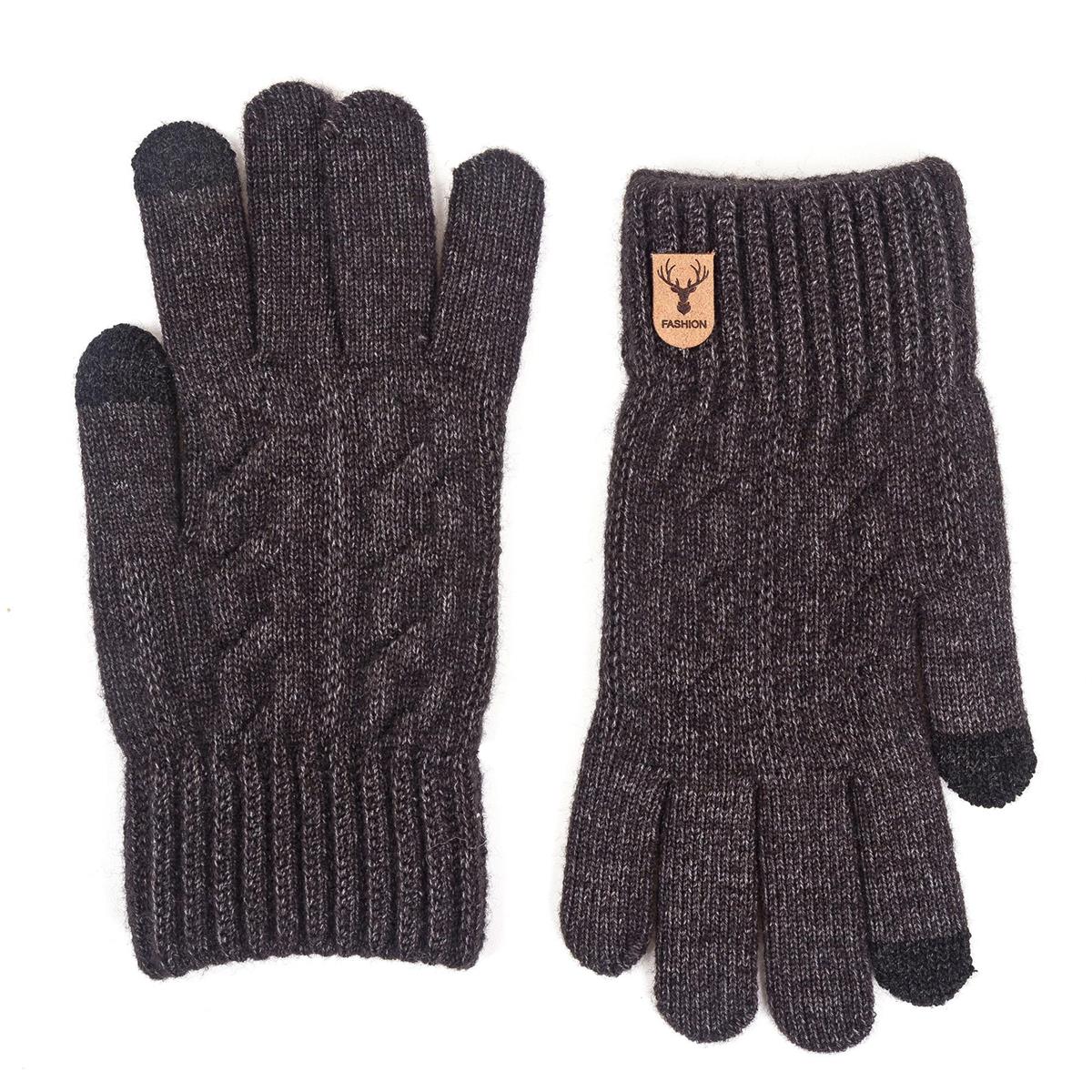 Nordic T. Cable Knit Glove w Touch, 3 asst,j-hook w ht