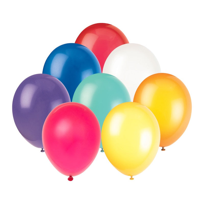 Helium filled - 9" Latex Balloons - Assorted