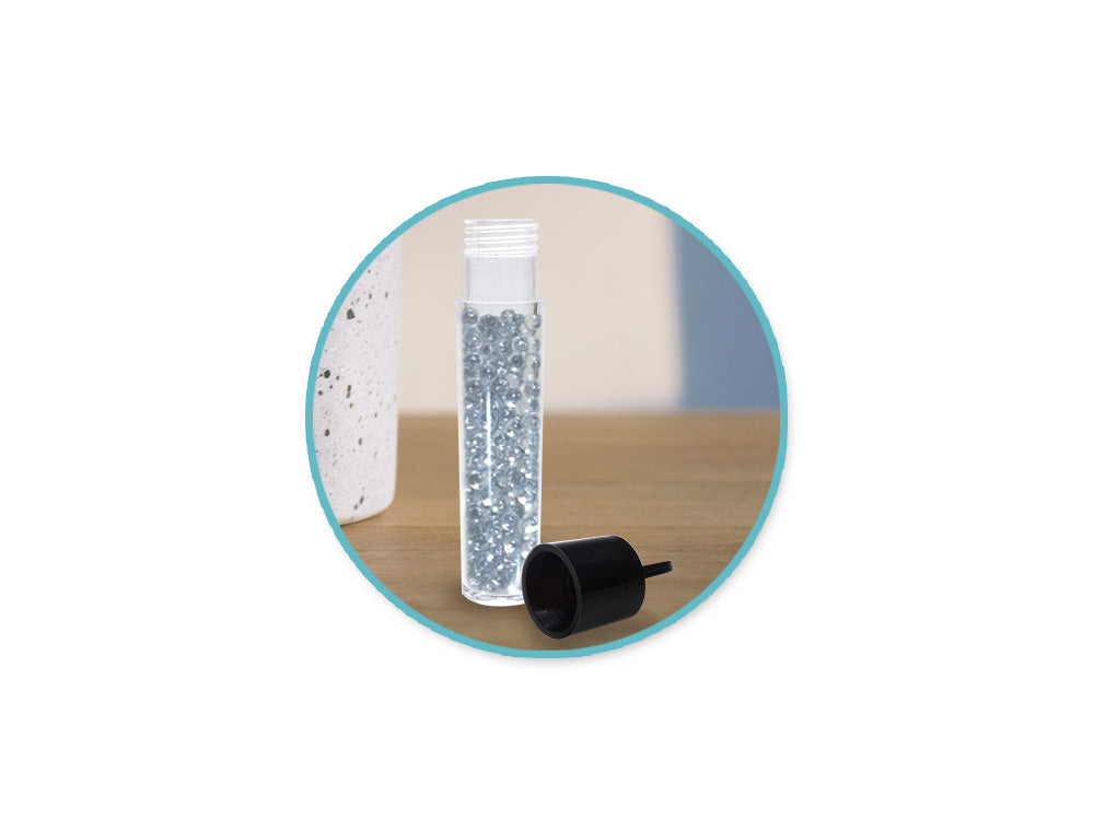 Craft/Bead Storage:3" Round Tube Vials w/Screw Hang Cap x6