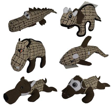 ANIMAL PET TOYS 6 DESIGNS-GREY fox?33.5x15.5x11cm?