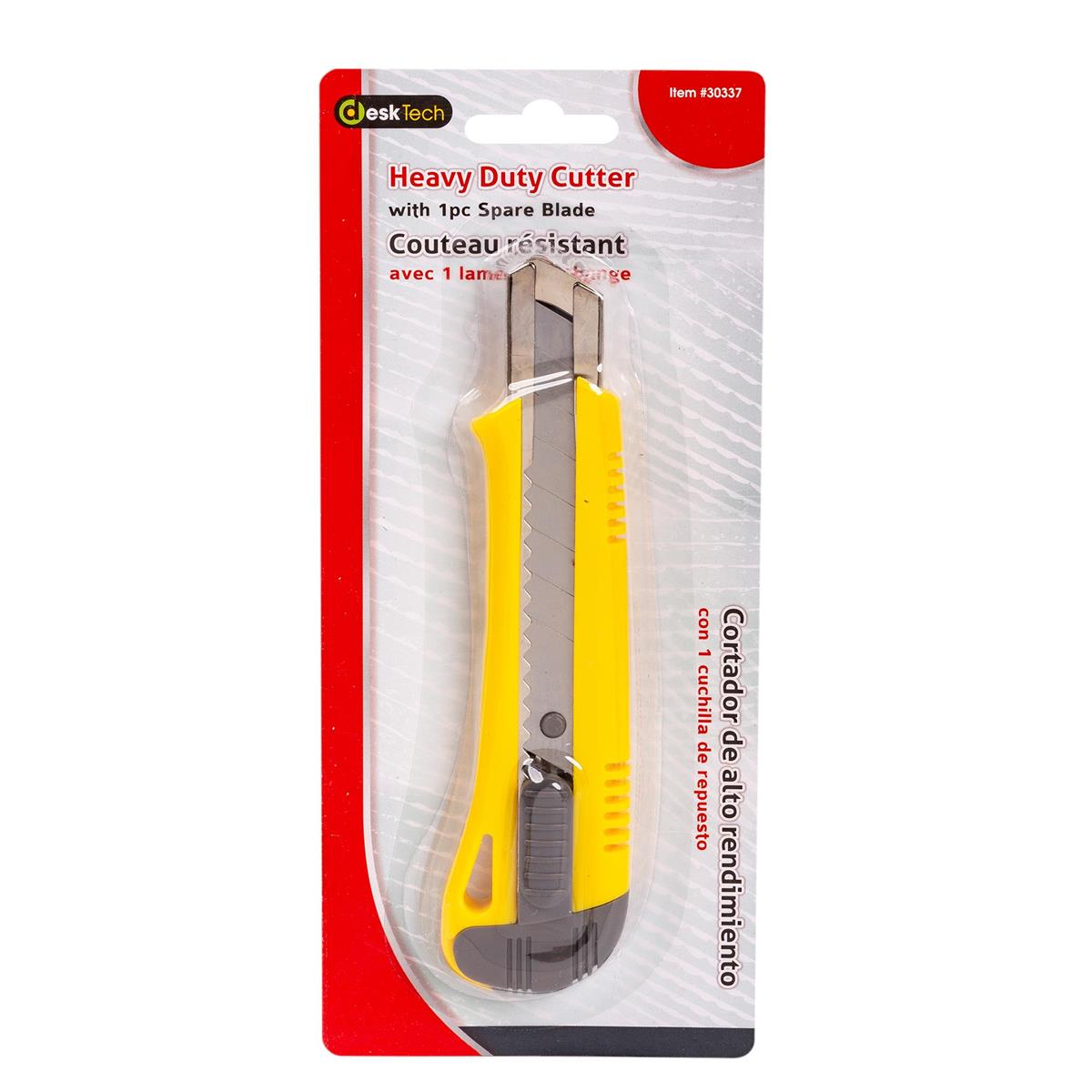 Desk Tech Heavy Duty Cutter w/ 1 Spare Blade, b/c