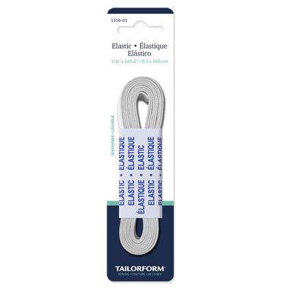 1/8' KNIT ELASTIC WHITE