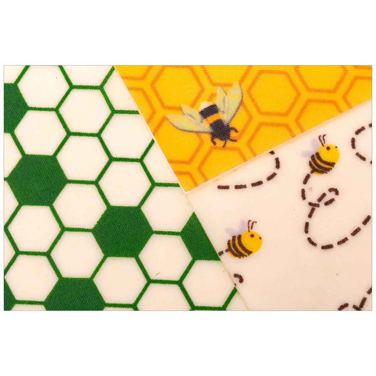 L.Gourmet 3-pc Beeswax Food Wraps, Reusable,S, M & L, asst'd,envelope