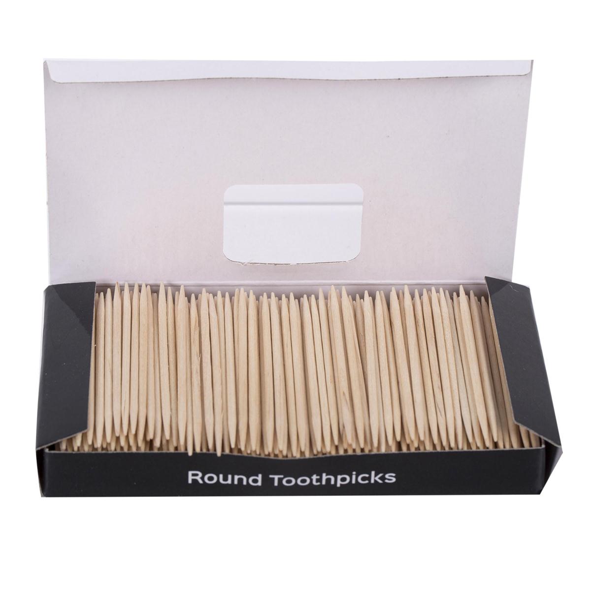 Luciano 500-pc Round Toothpick, cbx w/shrink wrap & pvc hanger