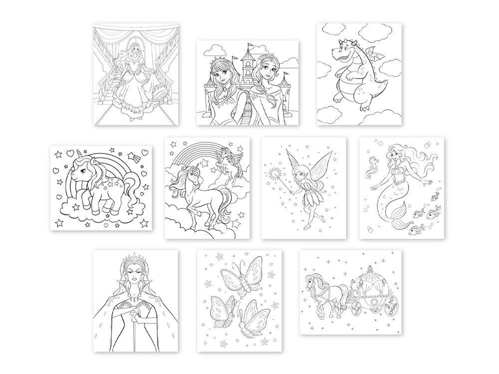 Krafty Kids: 9.8x11.8" Lil' Artist Canvas Pad w/Design Outlines 10Sht Asst A) Fantasia