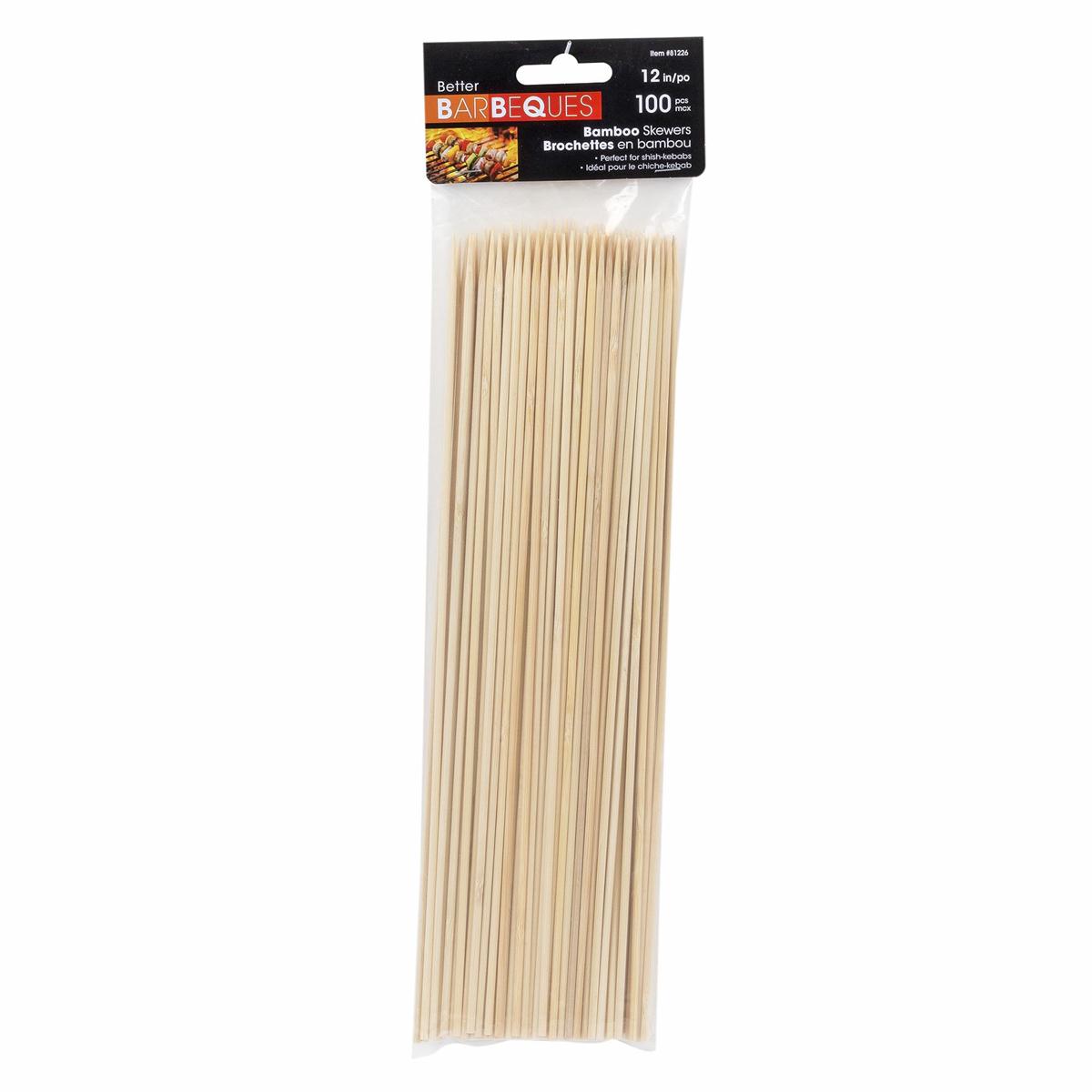 BBQ 100ct. 12" Bamboo Skewers, pbh