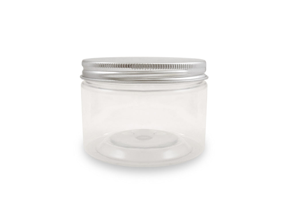Craft Storage: 8.5x6.5cm (335ml) Plastic Wide-Mouth Jar w/Alum Screw-Top