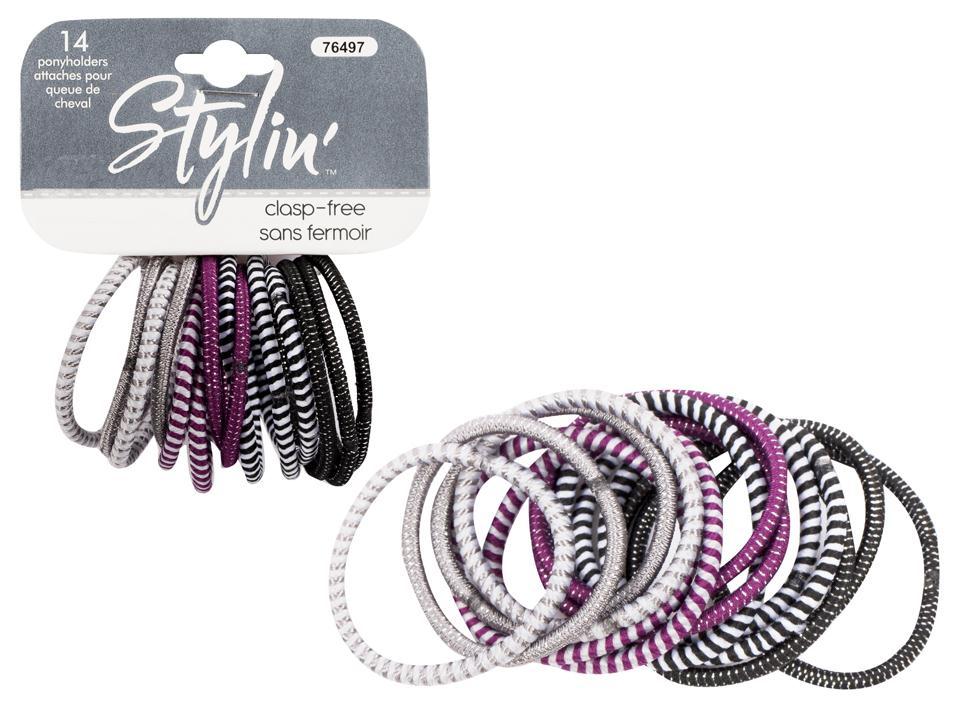 Stylin 14-pc Ponyholders, h/c, clasp-free