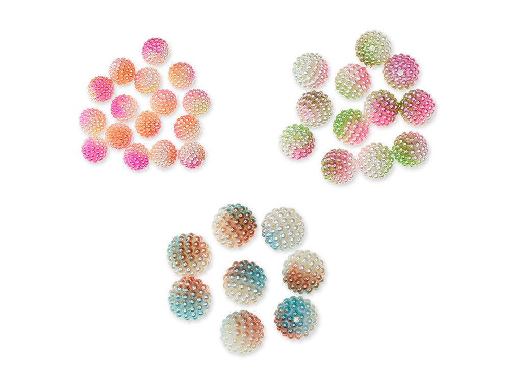 Plastic Beads: 10+12+14mm Globe Rainbow Micro-Bead Multi-Packs 36pc B) Asst #2