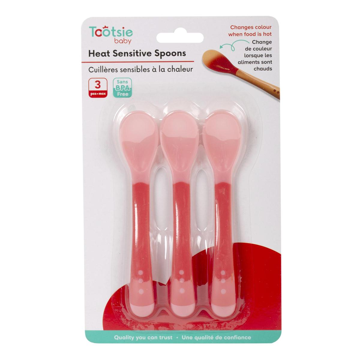 Tootsie Baby, 3pcs Heat Sensitive Spoons, Col Changing, 2 asst, b/c