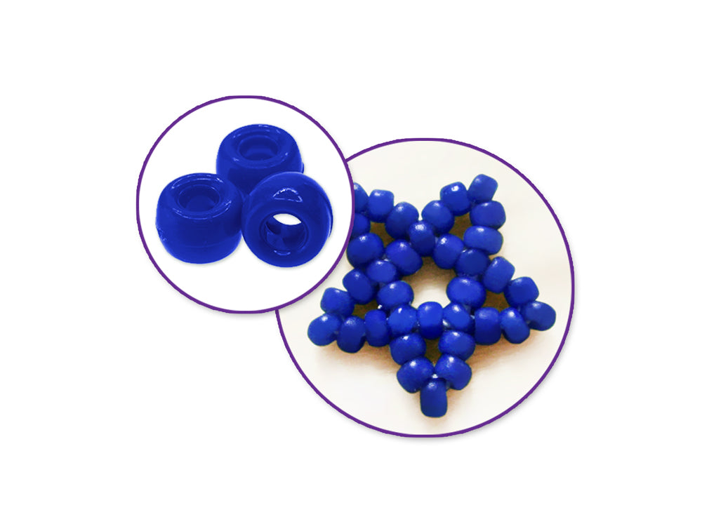 Pony Beads: 9mmx6mm Barrel Standard x175 E) Royal Blue