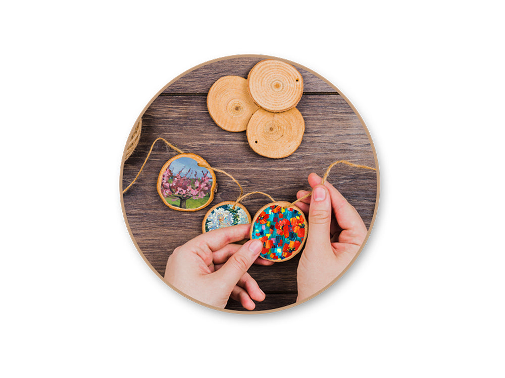 Craftwood: 3cm-5cm 40g Natural Pine Slices 0.7cm(T)