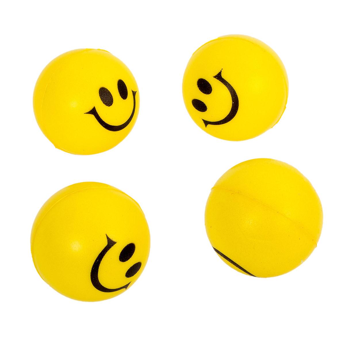 63mm PU Squeeze Happy Face Ball, 24/dsp