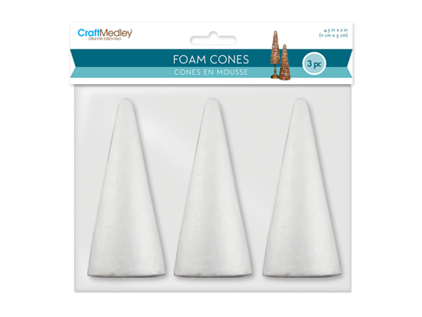 Polyfoam Cone: 4"x2.4" 3/pk