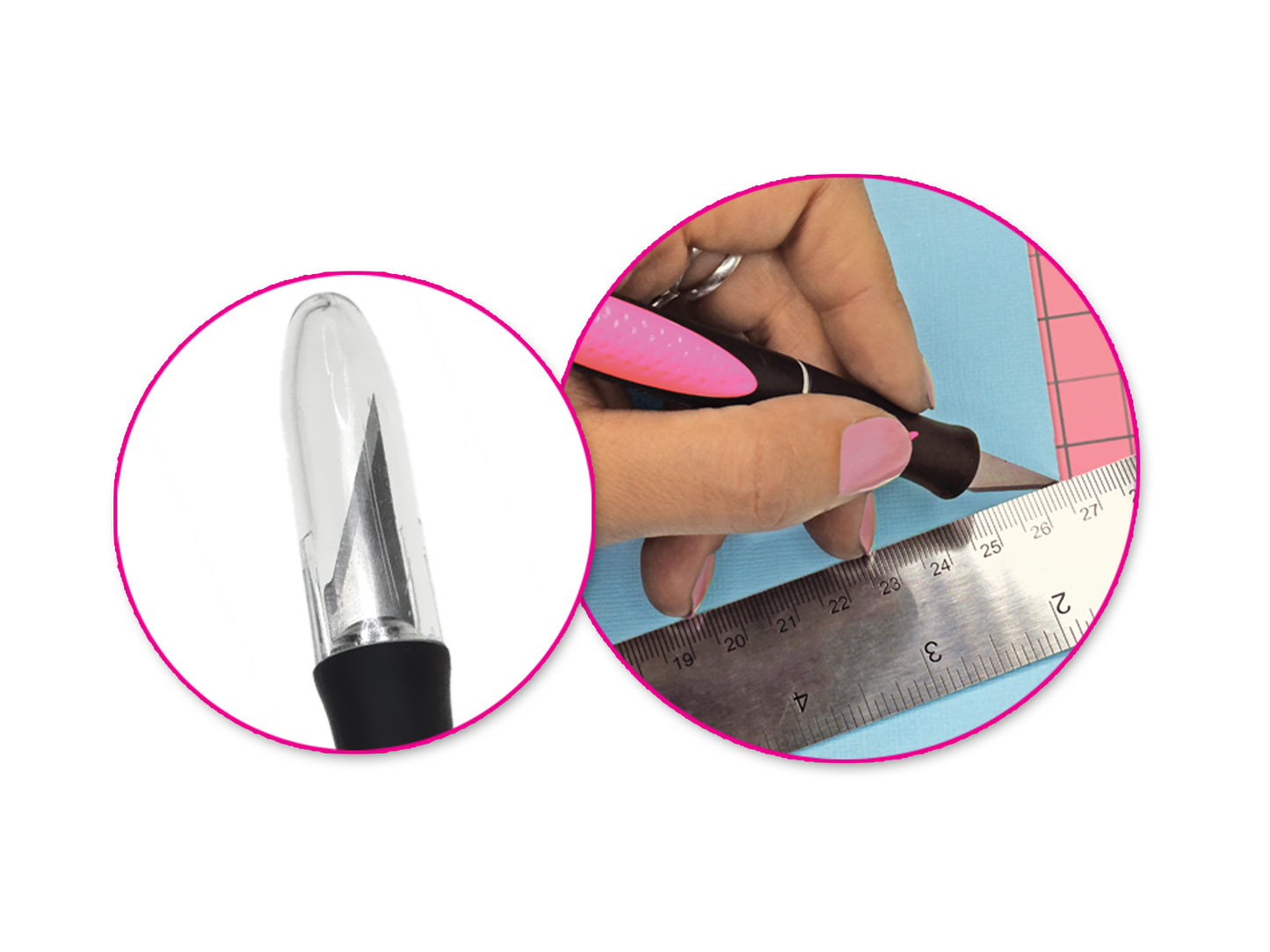 Crafter's Toolkit: Ergonomic Exact-Cut Knife w/6 blades