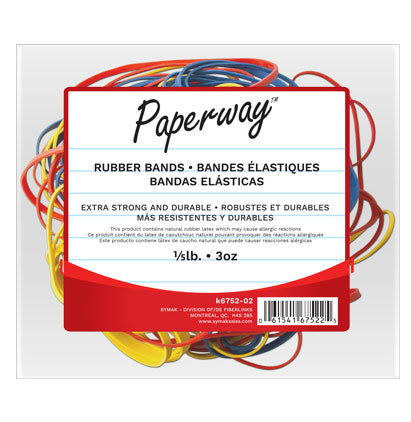 RUBBER BANDS - 3 OZ., ASST. ASSORTED COLORS