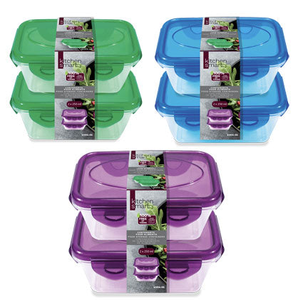FOOD CONTAINERS-2PK-RECT.-0.25L 12.3*8.2*5.4(CM)