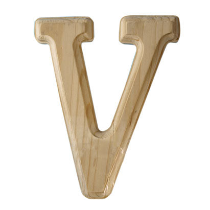 6" WOODEN BEVELED LETTERS(V)