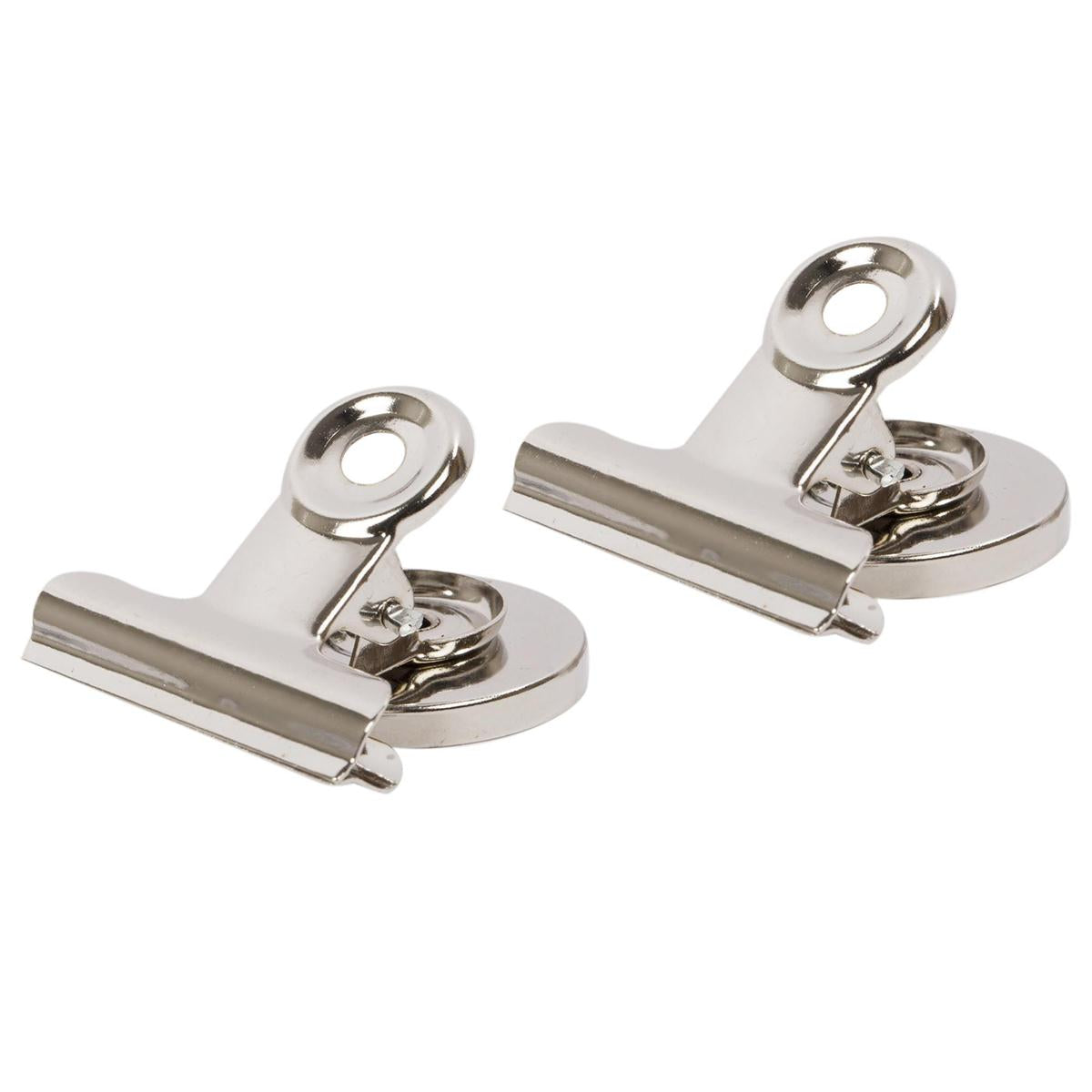 Desk Tech. 2-Pc 1" Magnetic Bulldog Clip, b/c