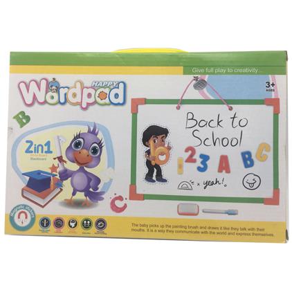 12" DBL-SIDED BLACKBRD&WHITE MAGNETIC BRD,W MAG L