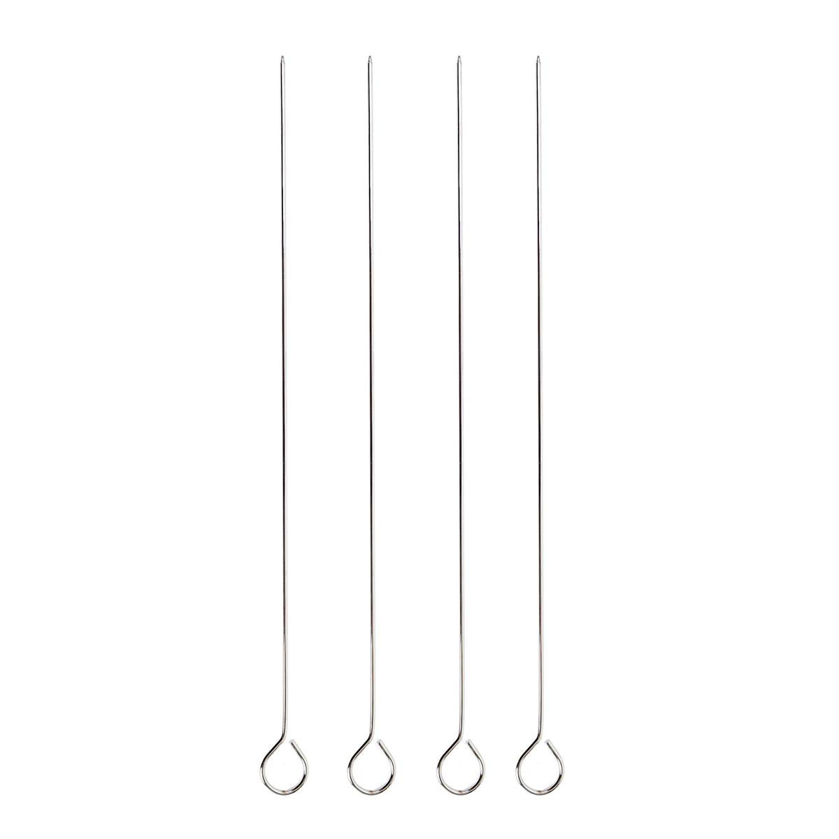 BBQ 8ct. Chrome Plated Steel Skewers, 13.5"L, pbh