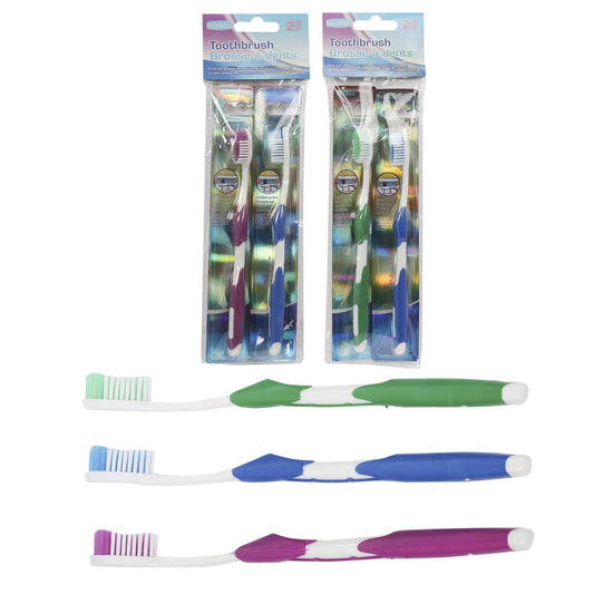Bodico 2-pc Adult Toothbrush, pbh w/metallic insert card each(HZ)