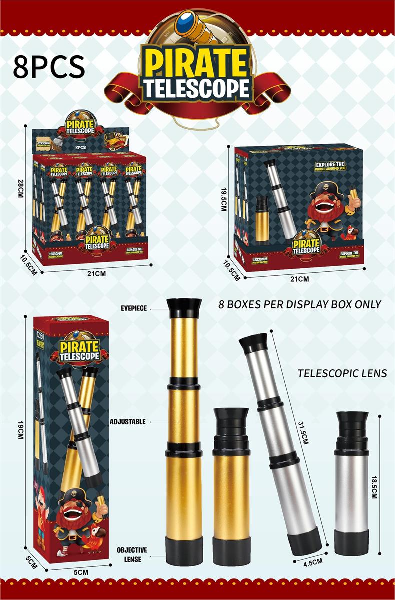 Pirate Telescope, 8pcs/dsp