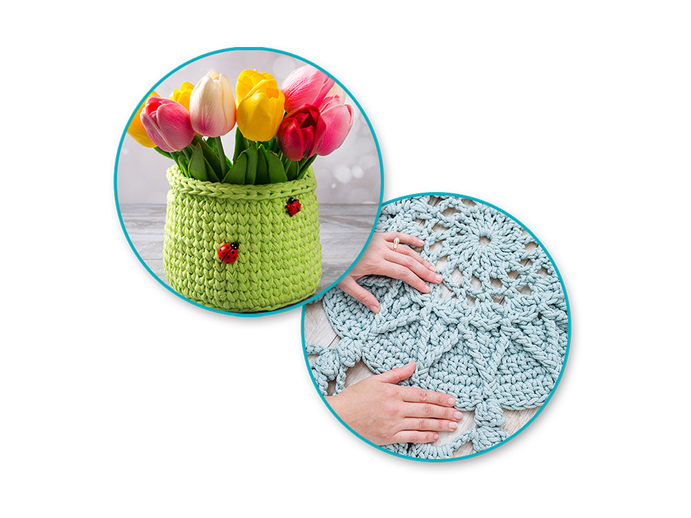 Needlecrafters: 100g Chunky Stranded Twist Poly Yarn B) Baby Blue