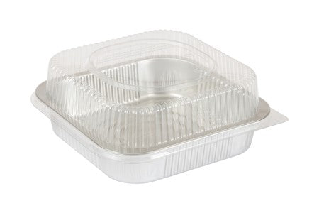 TITAN 9" X 9" SILVER DEEP CAKE PAN W/LID 2/PK