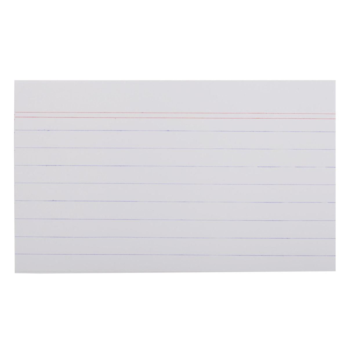 O.WKs.100-pc 3"x5" Index Card, pbh ruled., (SY97646)