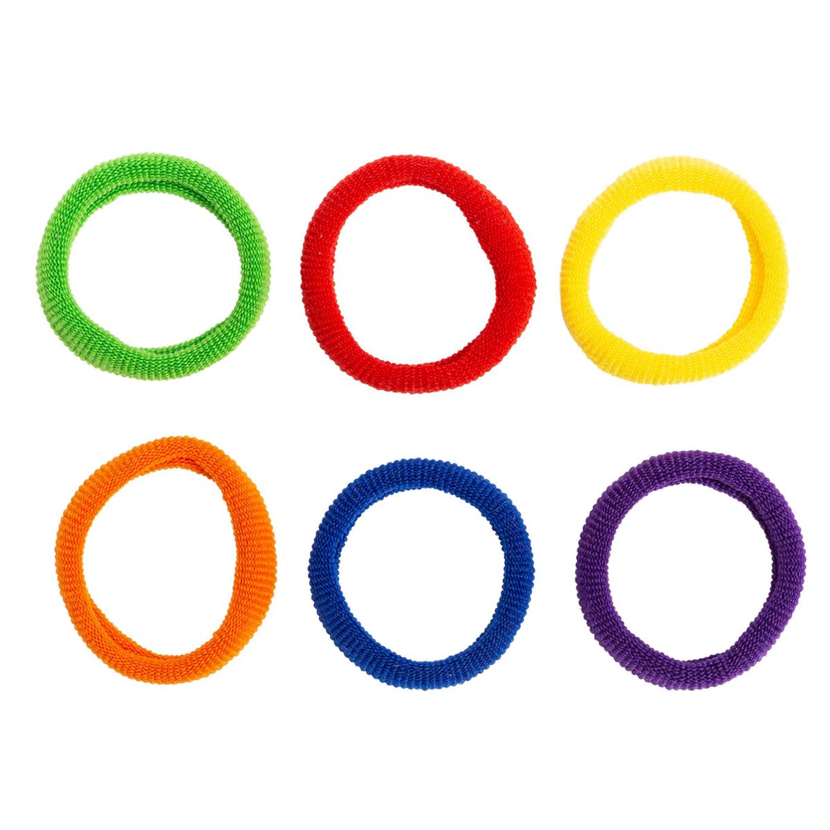 StylinG 24-pc Solid Col. Knitted Mini Ponyholders, hc