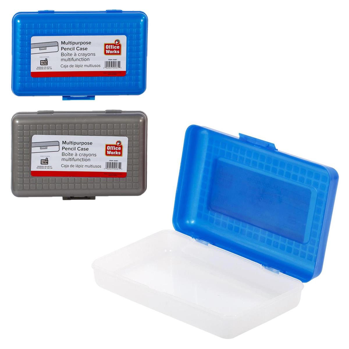 O.WKs. Plastic Pencil Box, 2 col.,