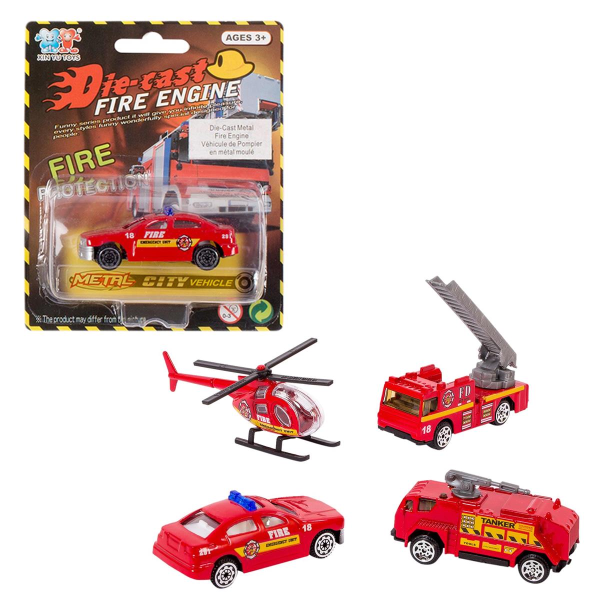 Die-Cast Metal Fire Engine 4/s, b/c (M)
