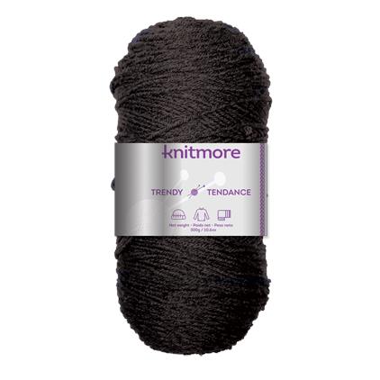 TRENDY KNITTING YARN-BLACK 300G/519yrds