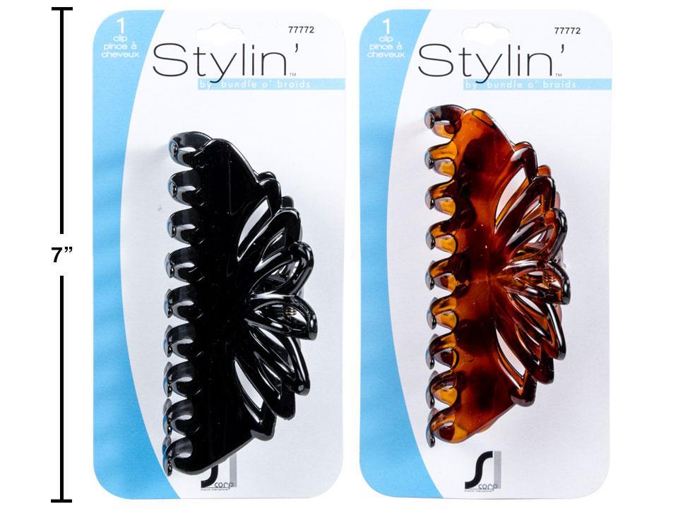 Stylin, Large Claw Clips, t.o.c., 2 asst.: black & tortoise