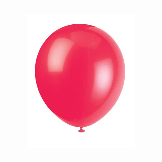 Helium filled - 12" Latex Balloons - Ruby Red