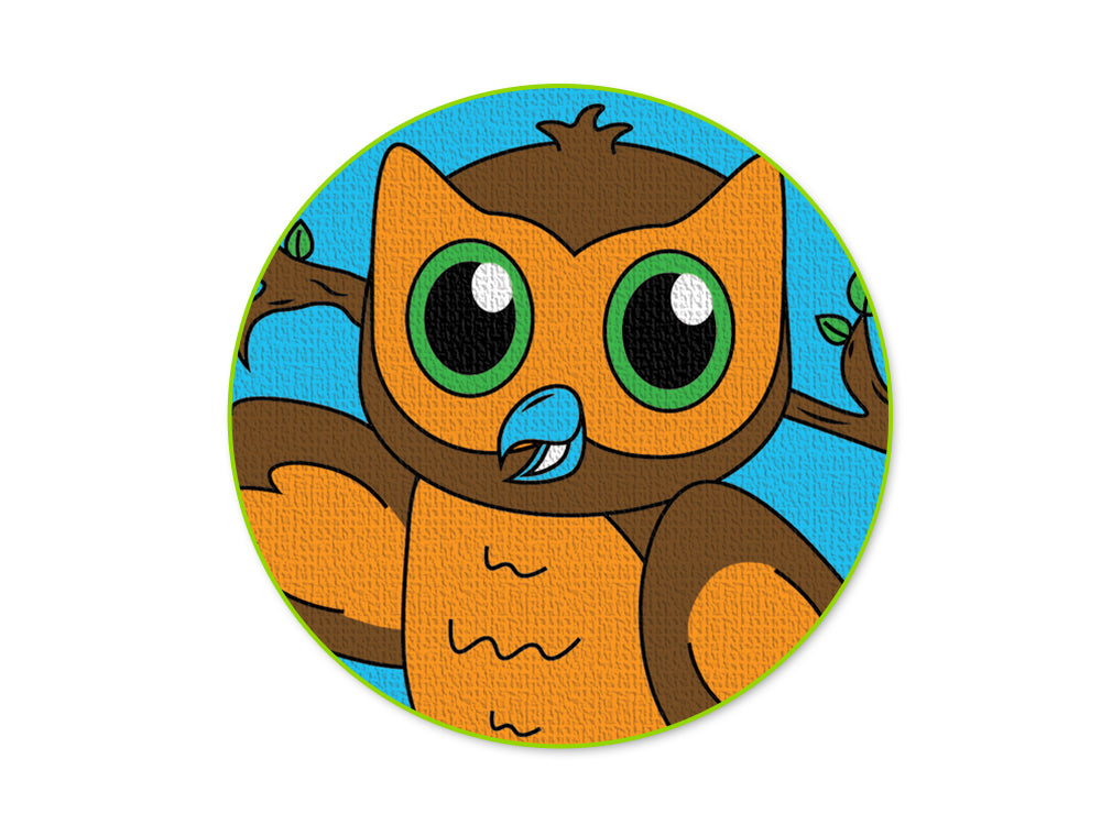 Krafty Kids Kit: 6"x8" DIY Canvas Panel w/4 Mini Markers H) Owl