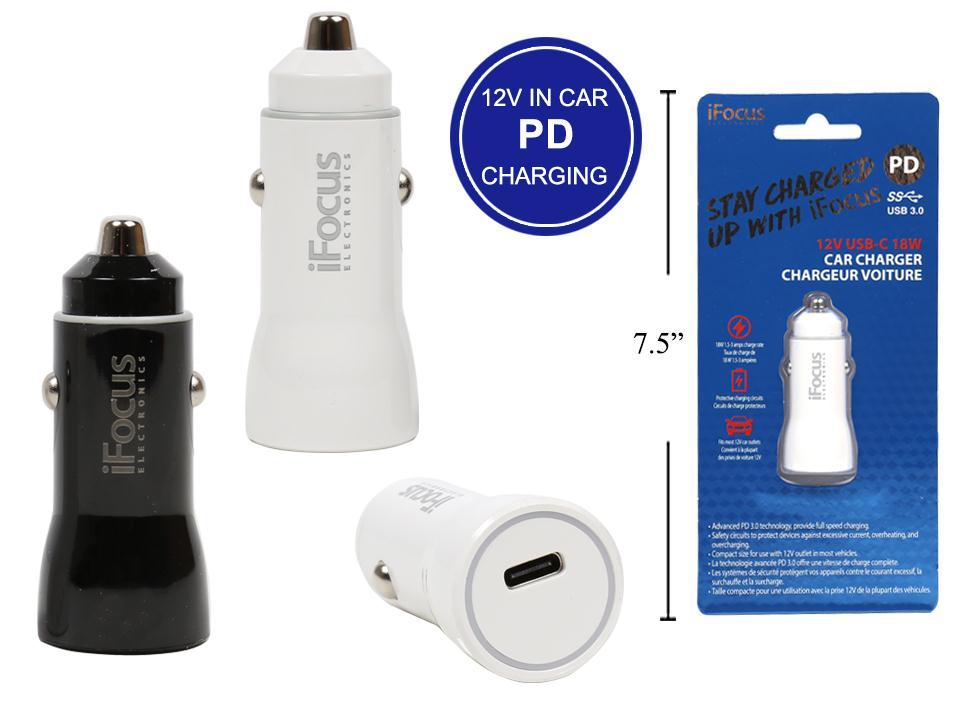 iFocus, 12V PD Car charger 5V, 2C