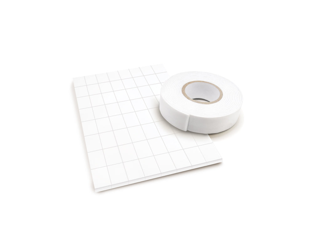 3D Pop Dot ValuePak: 1/2"x3/4" Squares x64 + 3/4"x84" Tape Dual-Adhesive
