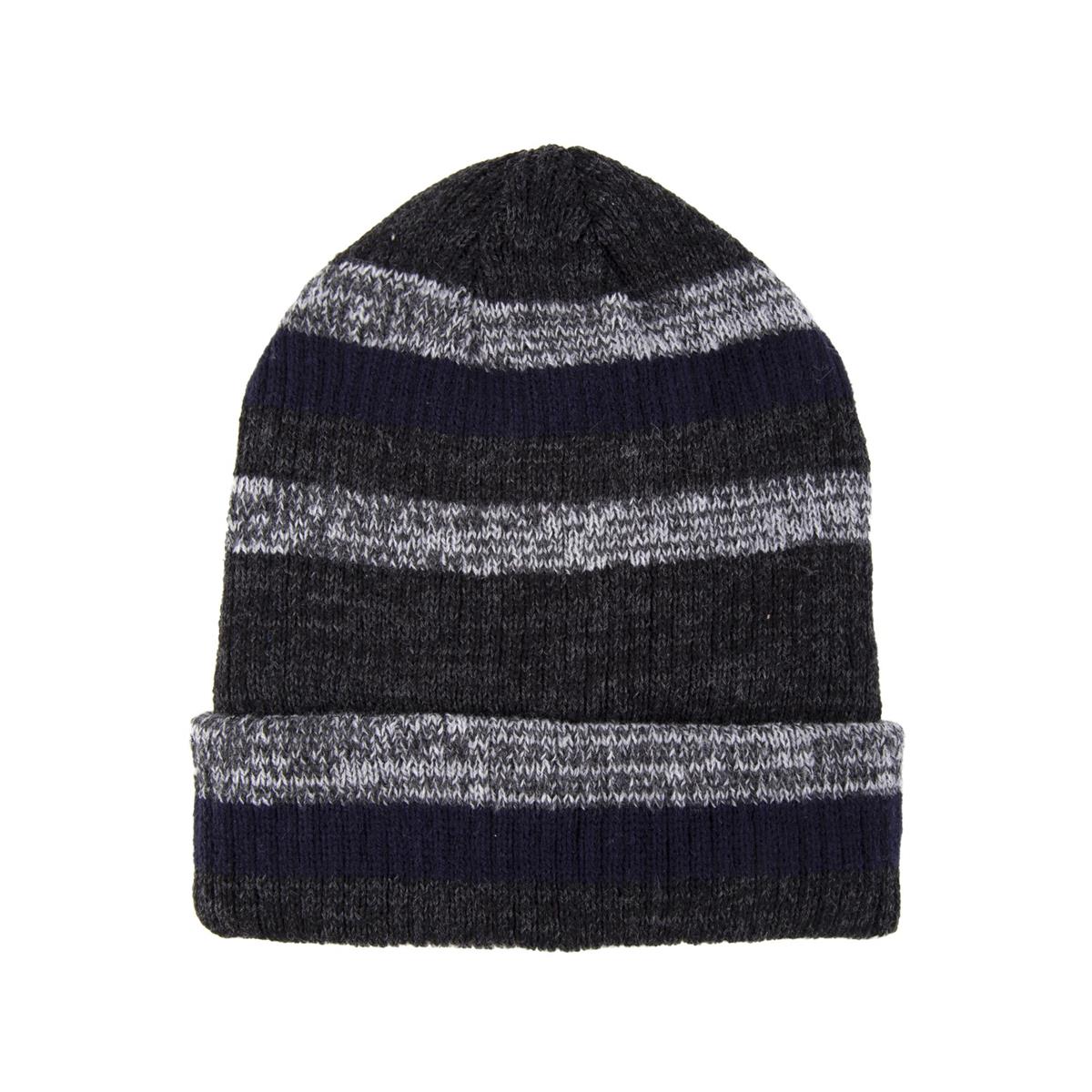 Nordic T. Stripe Beanie w Cuff, thermal lined, ht