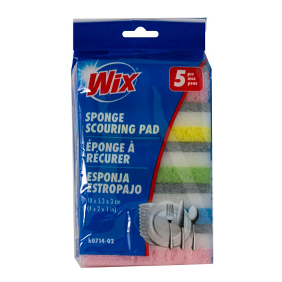 5PK SPONGES/SCOURING PADS 10*5.3*3cm