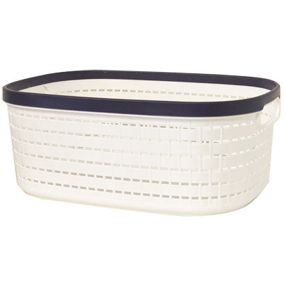 OVAL PP BASKET-WHITE-L 37*26*15