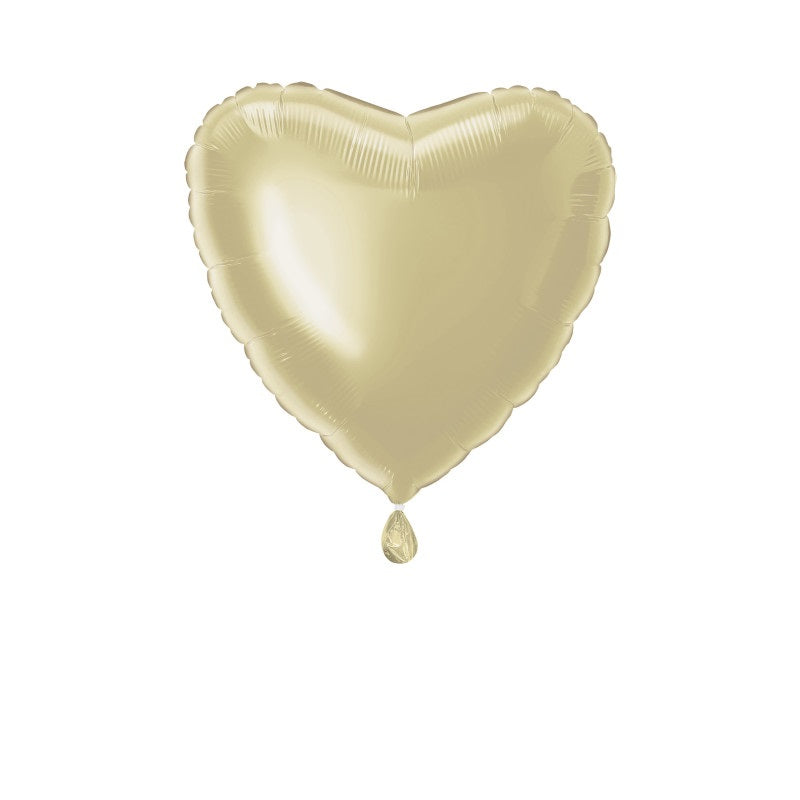 Solid Heart Foil Balloon 18"  Packaged - Gold