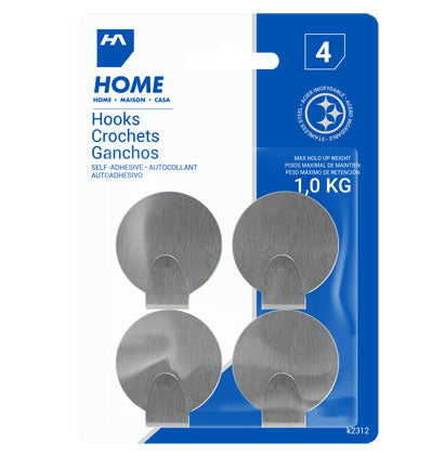 HOOKS-STAINLESS STEEL-ROUND-M